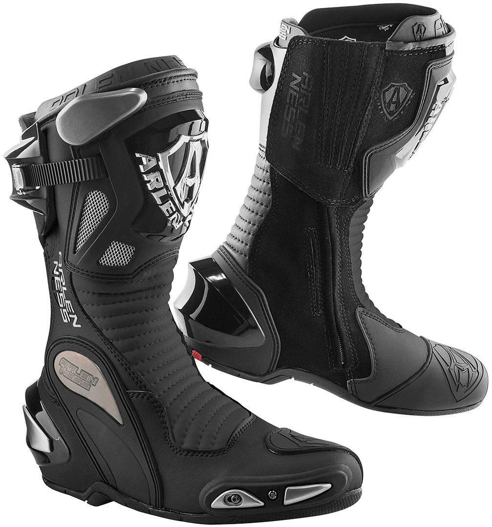 Arlen Ness Xaus Replica Motorcycle Boots#color_black