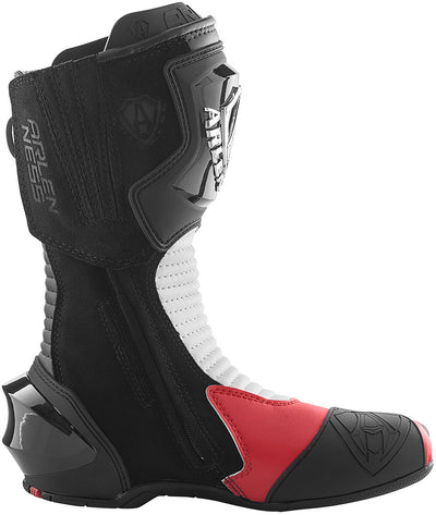 Arlen Ness Xaus Replica Motorcycle Boots#color_black-red-white