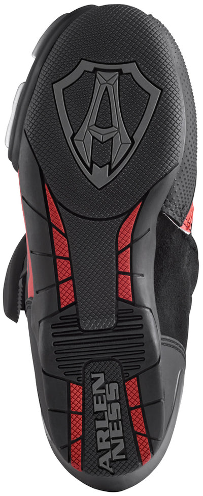 Arlen Ness Sugello Motorcycle Boots#color_black-red