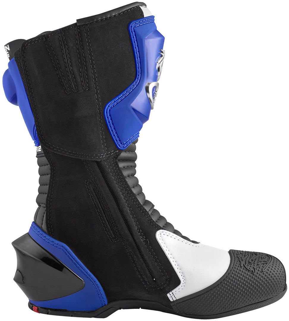 Arlen Ness Sugello Motorcycle Boots#color_blue-white-black