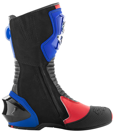 Arlen Ness Sugello Motorcycle Boots#color_blue-white-red