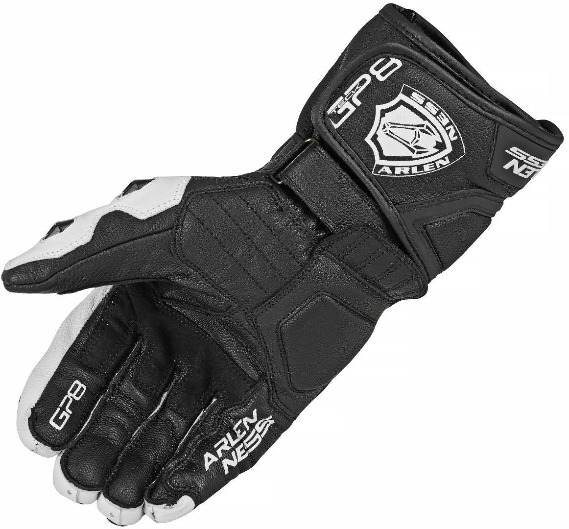 Arlen Ness Yakun Motorcycle Gloves#color_black-white