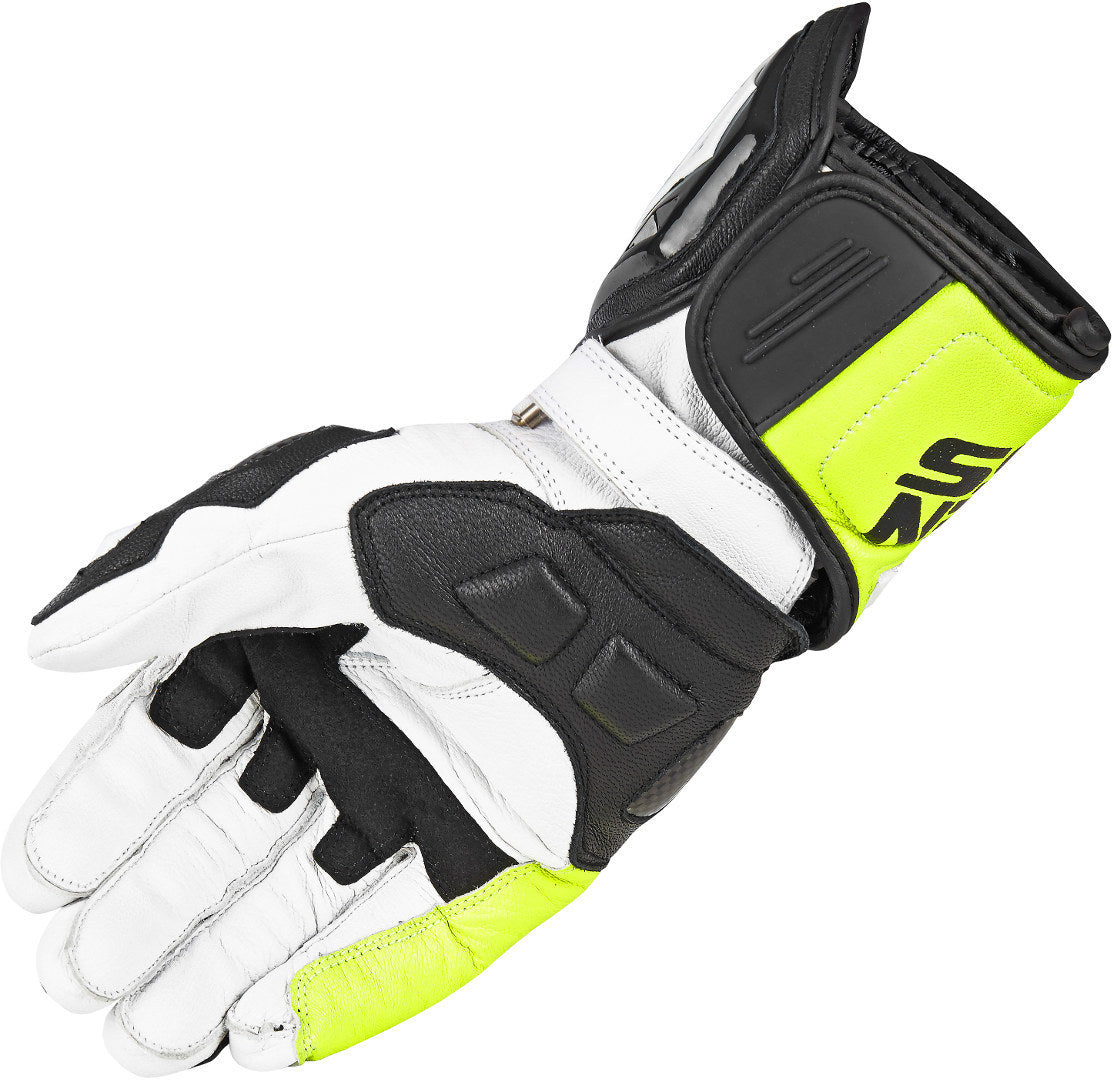 Arlen Ness Imola Motorcycle Gloves#color_black-white-yellow