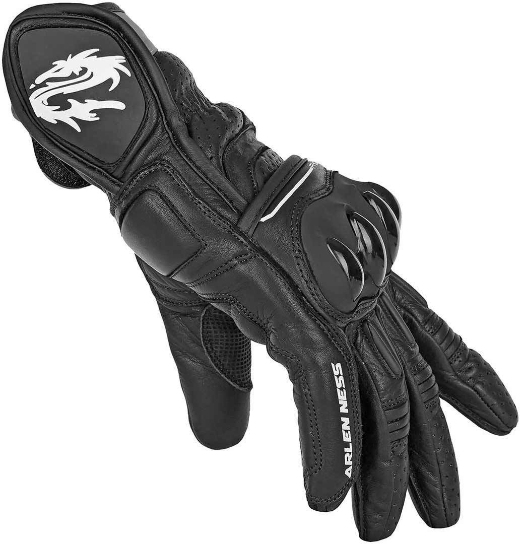 Arlen Ness Shorty Motorcycle Gloves#color_black