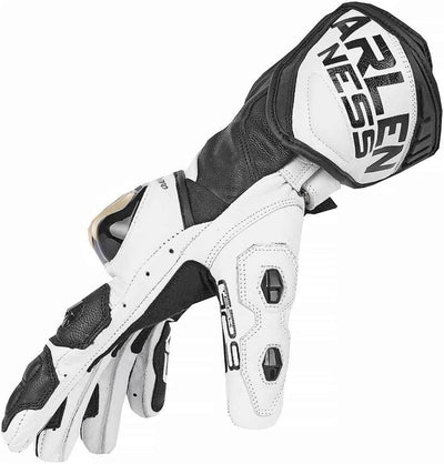 Arlen Ness Sugello Motorcycle Gloves#color_black-white