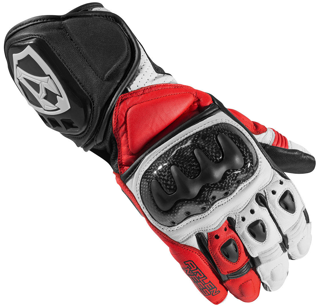 Arlen Ness Sprint Motorcycle Gloves#color_black-red-white