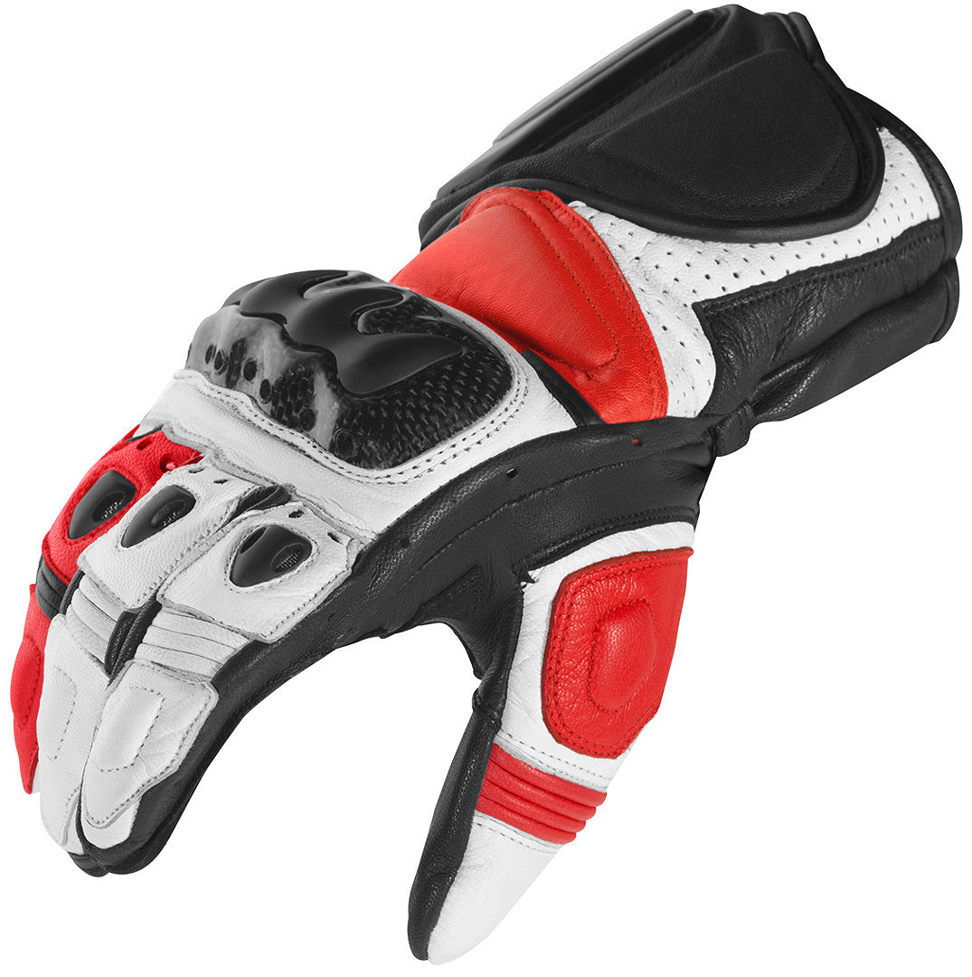 Arlen Ness Sprint Motorcycle Gloves#color_black-red-white