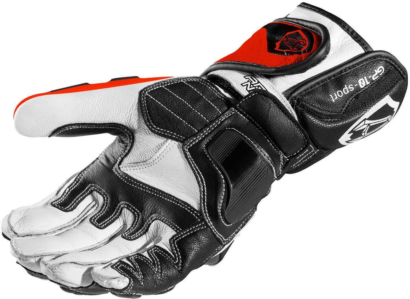 Arlen Ness Yakun Evo Motorcycle Gloves#color_black-white-red