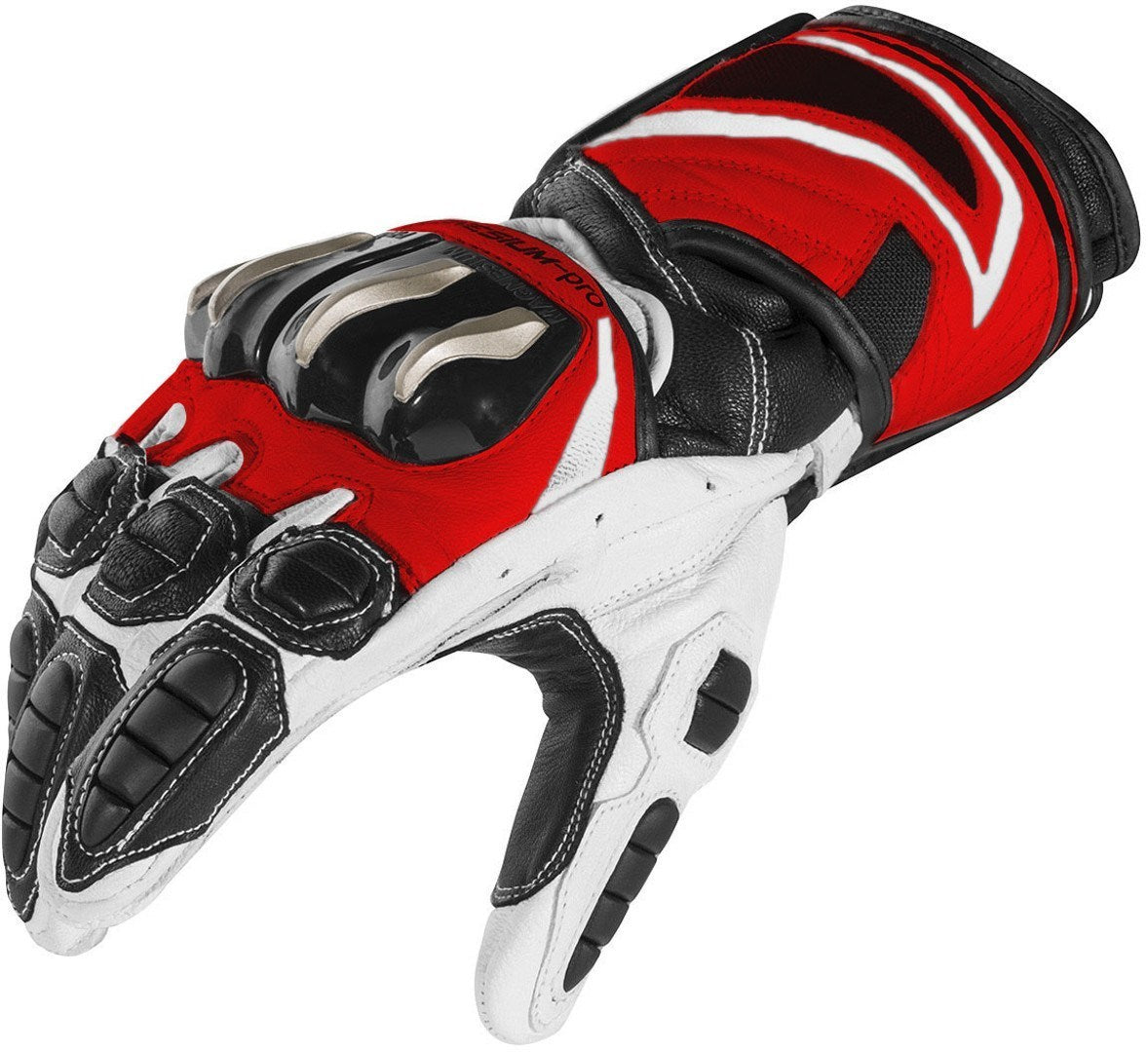 Arlen Ness Yakun Evo Motorcycle Gloves#color_black-white-red