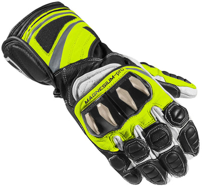 Arlen Ness Yakun Evo Motorcycle Gloves#color_black-white-fluo-yellow