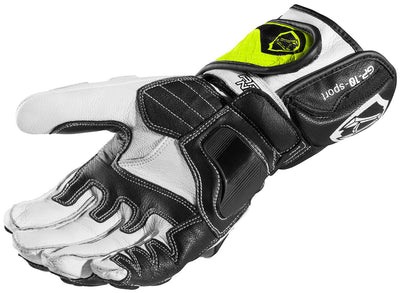 Arlen Ness Yakun Evo Motorcycle Gloves#color_black-white-fluo-yellow