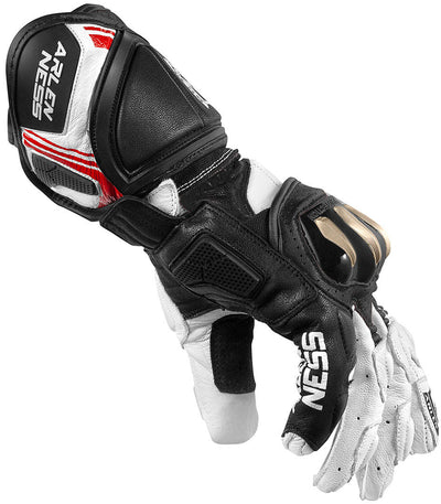 Arlen Ness Assen Motorcycle Gloves#color_black-white