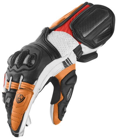 Arlen Ness RG-X Motorcycle Gloves#color_black-white-orange