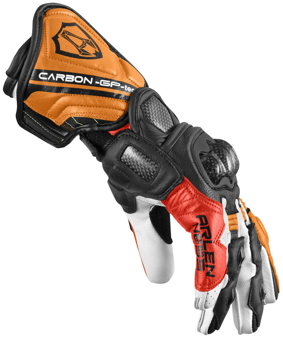 Arlen Ness RG-X Motorcycle Gloves#color_black-white-orange