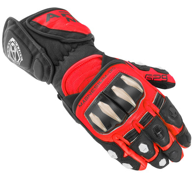 Arlen Ness Sugello Motorcycle Gloves#color_red-black