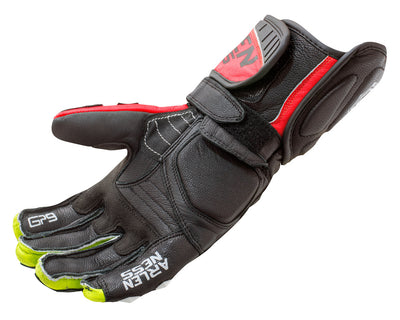 Arlen Ness Sugello Motorcycle Gloves#color_red-black-yellow