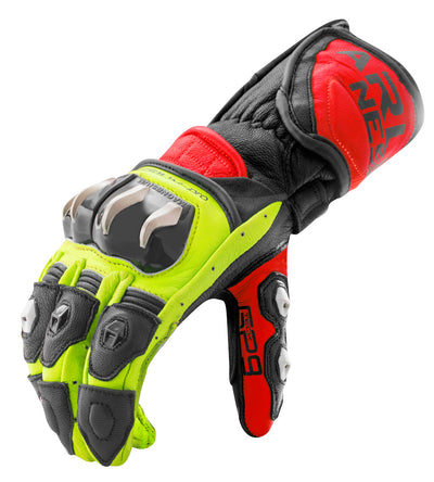 Arlen Ness Sugello Motorcycle Gloves#color_red-black-yellow