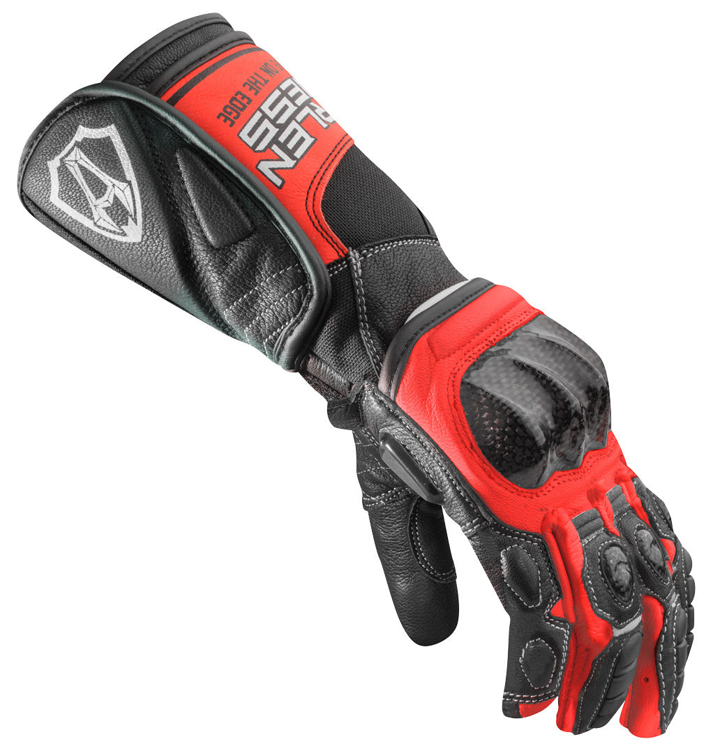 Arlen Ness Mugello Motorcycle Gloves#color_black-red