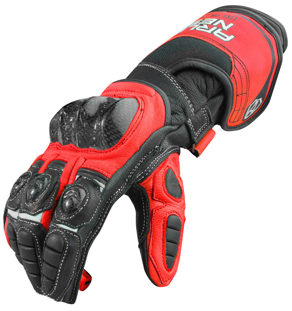 Arlen Ness Mugello Motorcycle Gloves#color_black-red