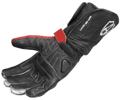 Arlen Ness Mugello Motorcycle Gloves#color_black-white-red