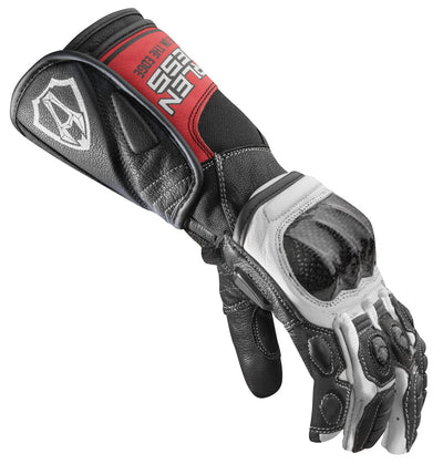 Arlen Ness Mugello Motorcycle Gloves#color_black-white-red