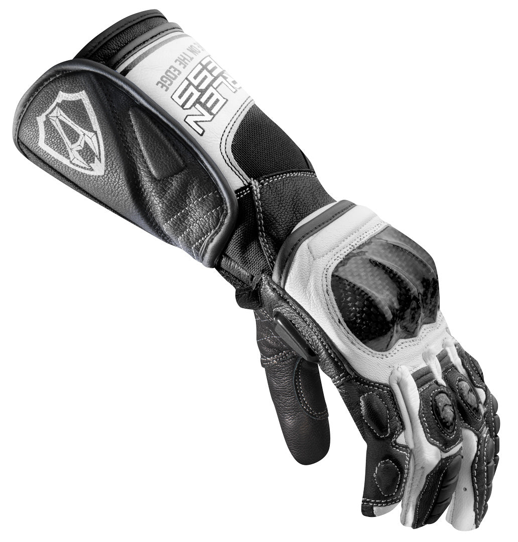 Arlen Ness Mugello Motorcycle Gloves#color_black-white