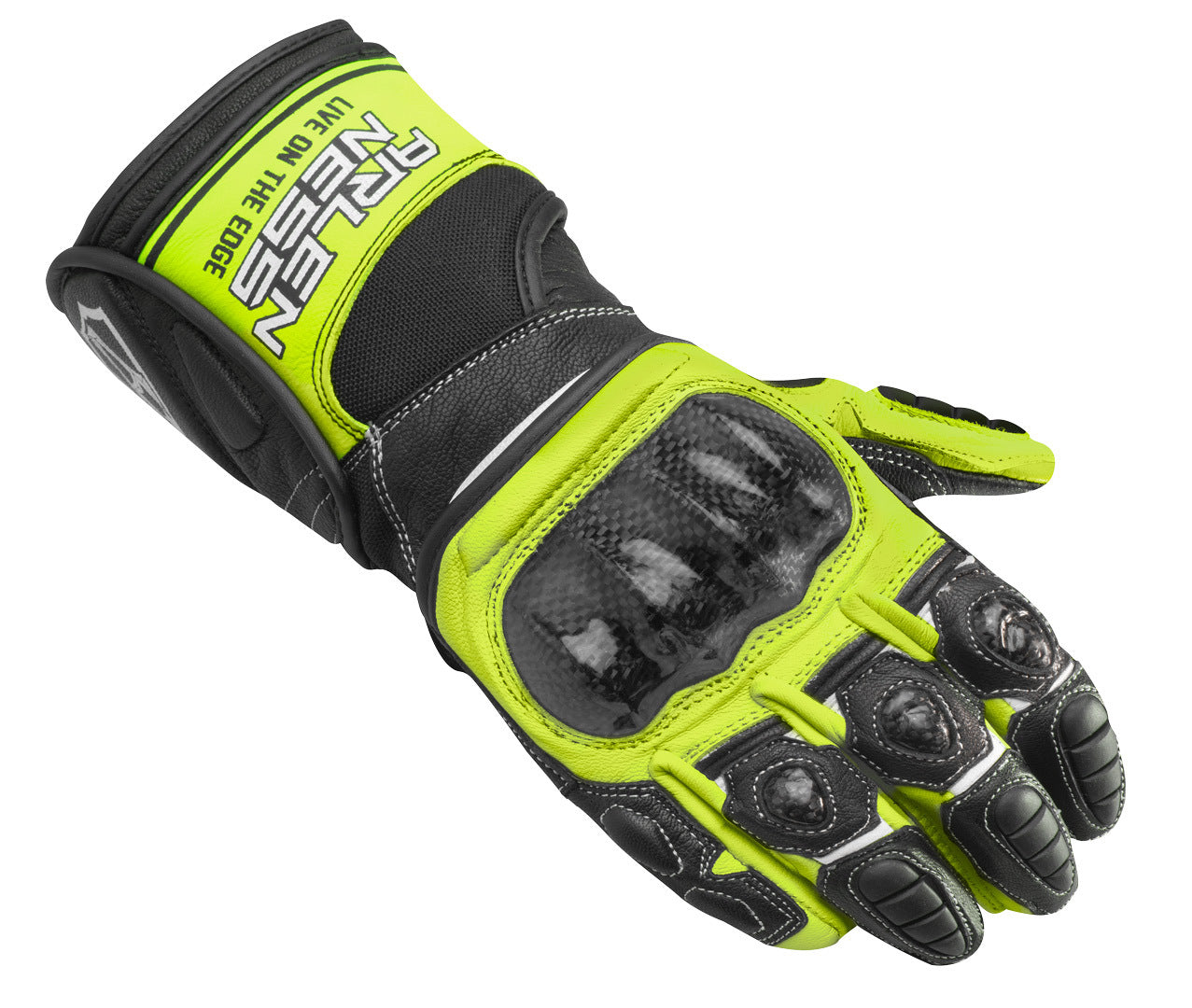 Arlen Ness Mugello Motorcycle Gloves#color_black-yellow