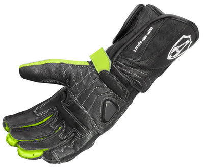 Arlen Ness Mugello Motorcycle Gloves#color_black-yellow