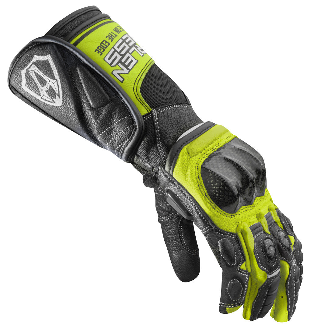 Arlen Ness Mugello Motorcycle Gloves#color_black-yellow